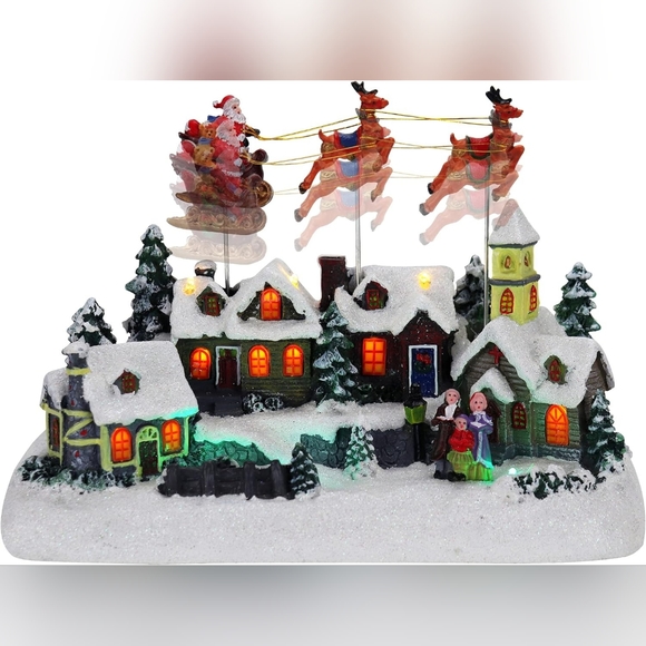 Animated Santa & Reindeer Christmas Village - Picture 5 of 13